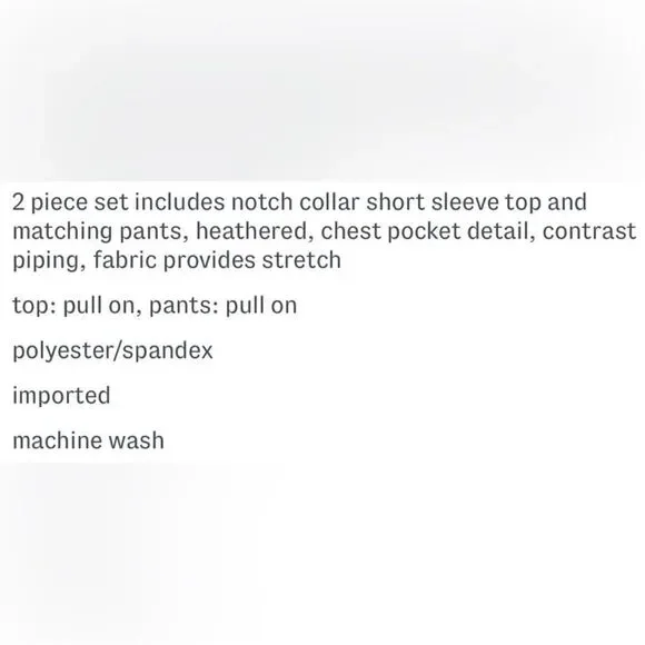 Life is Good L-XL Gray Pink Trim Notch Collar 2 pc Short Sleeve Top Pants PJ Set - Picture 7 of 16